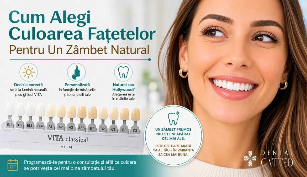Alegerea culorii fațetelor dentare cu ajutorul ghidului VITA pentru un zâmbet natural