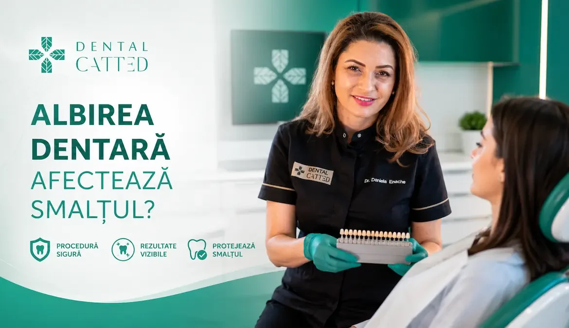 Albirea dentară afectează smalțul? Dr. Daniela Enache explică de ce albirea dentară profesională este sigură și protejează integritatea smalțului.
