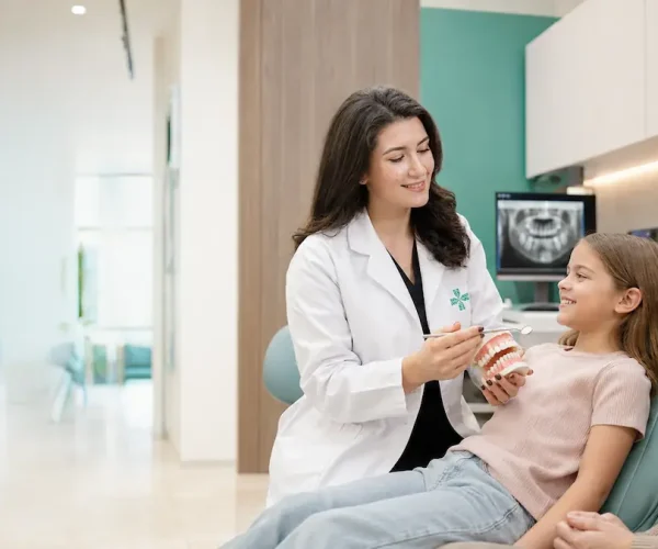 Aparat dentar pentru copii - consultație ortodontică pentru evaluarea dezvoltării dinților la Dental CATTED